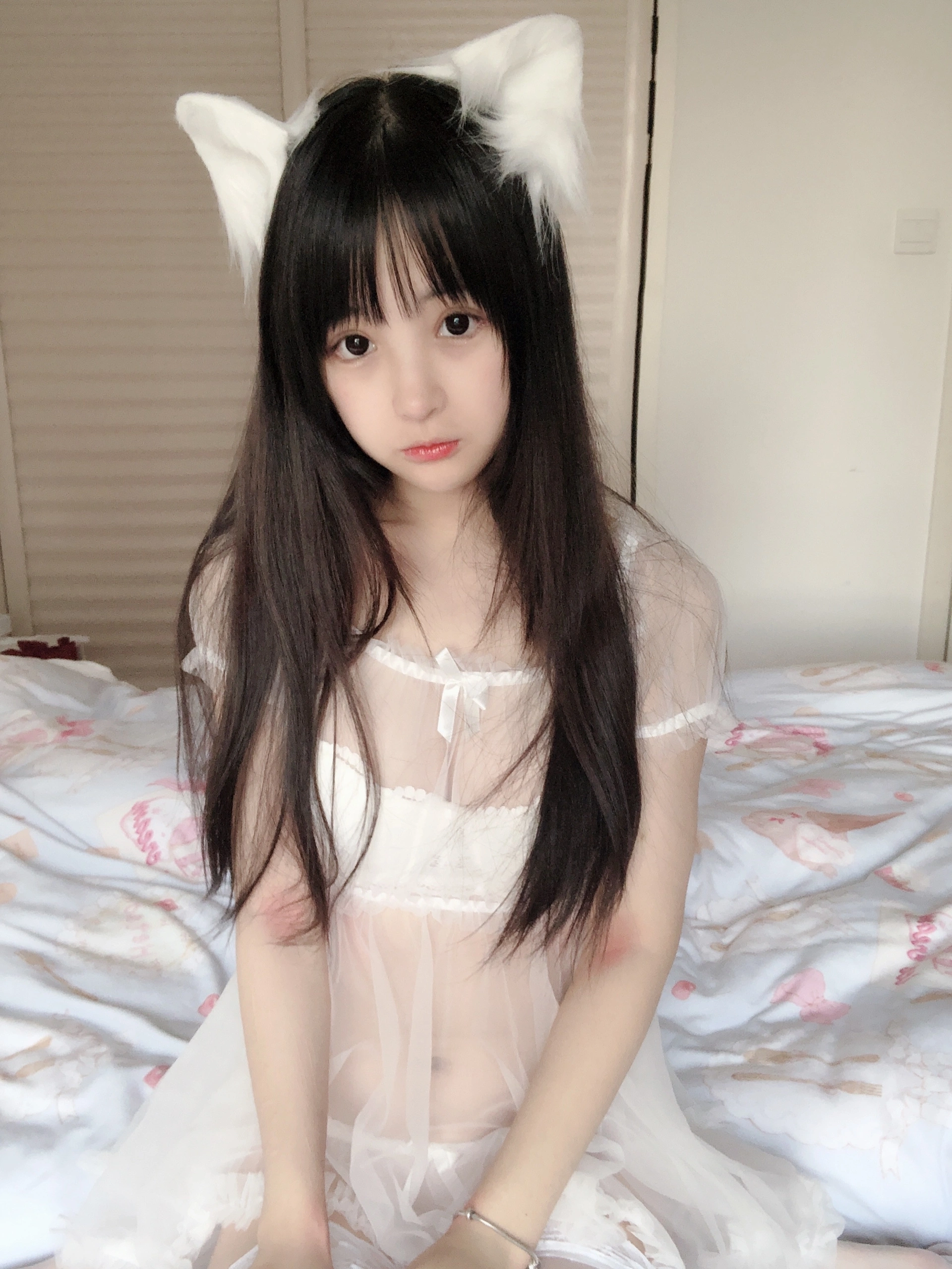 桜井宁宁 - NO.23 小白猫 蕾丝内衣 3