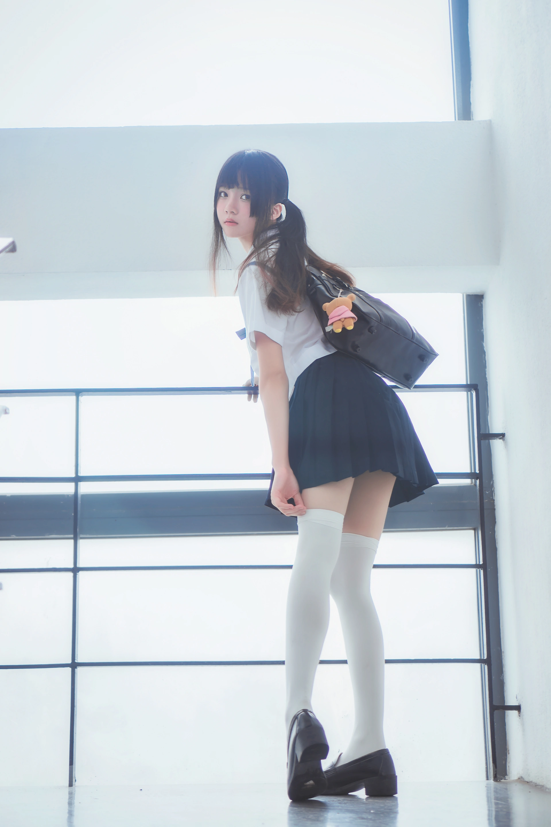 桜桃喵 - NO.078 蓝白水手服 1