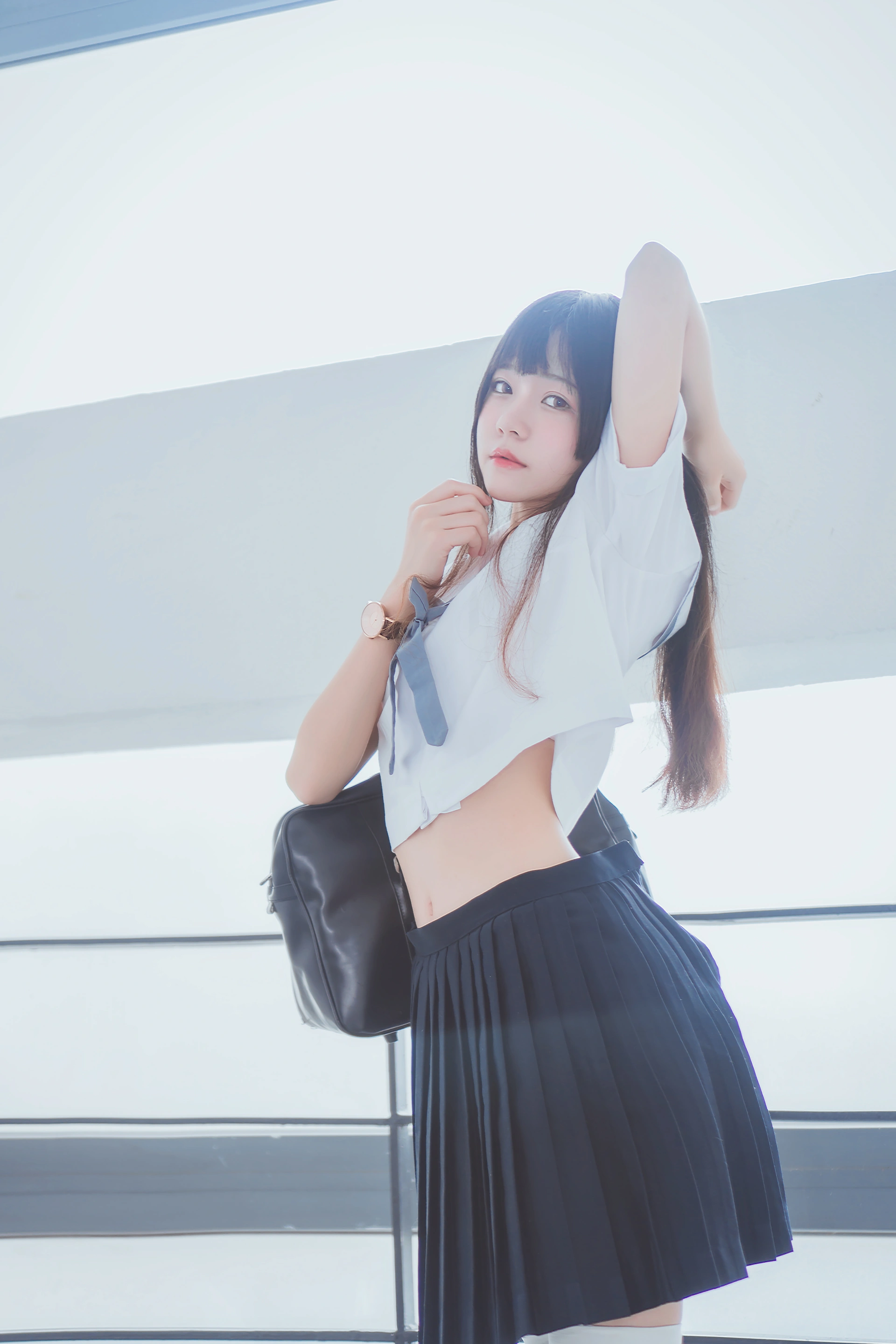 桜桃喵 - NO.078 蓝白水手服 2