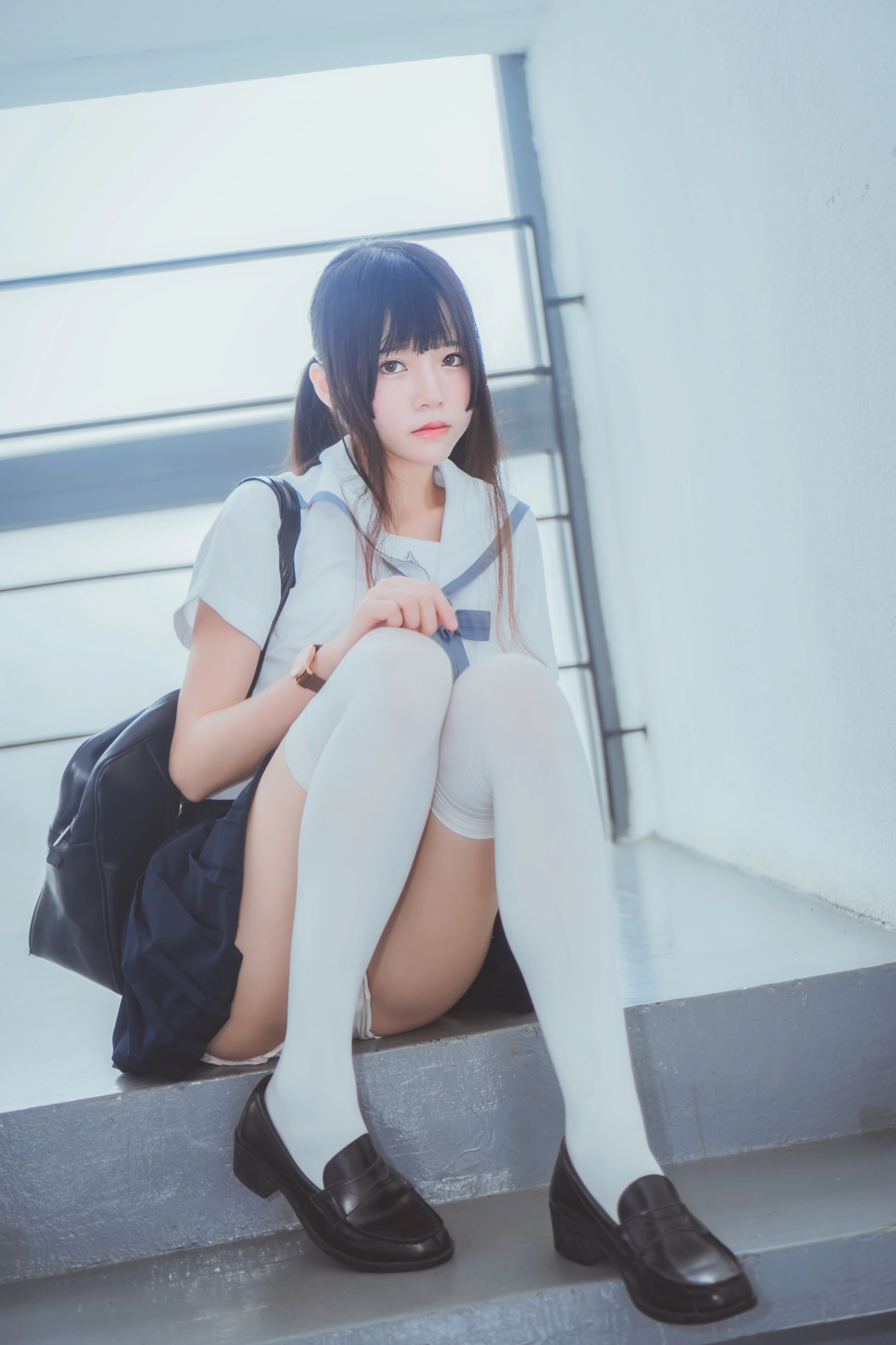 桜桃喵 - NO.078 蓝白水手服 3