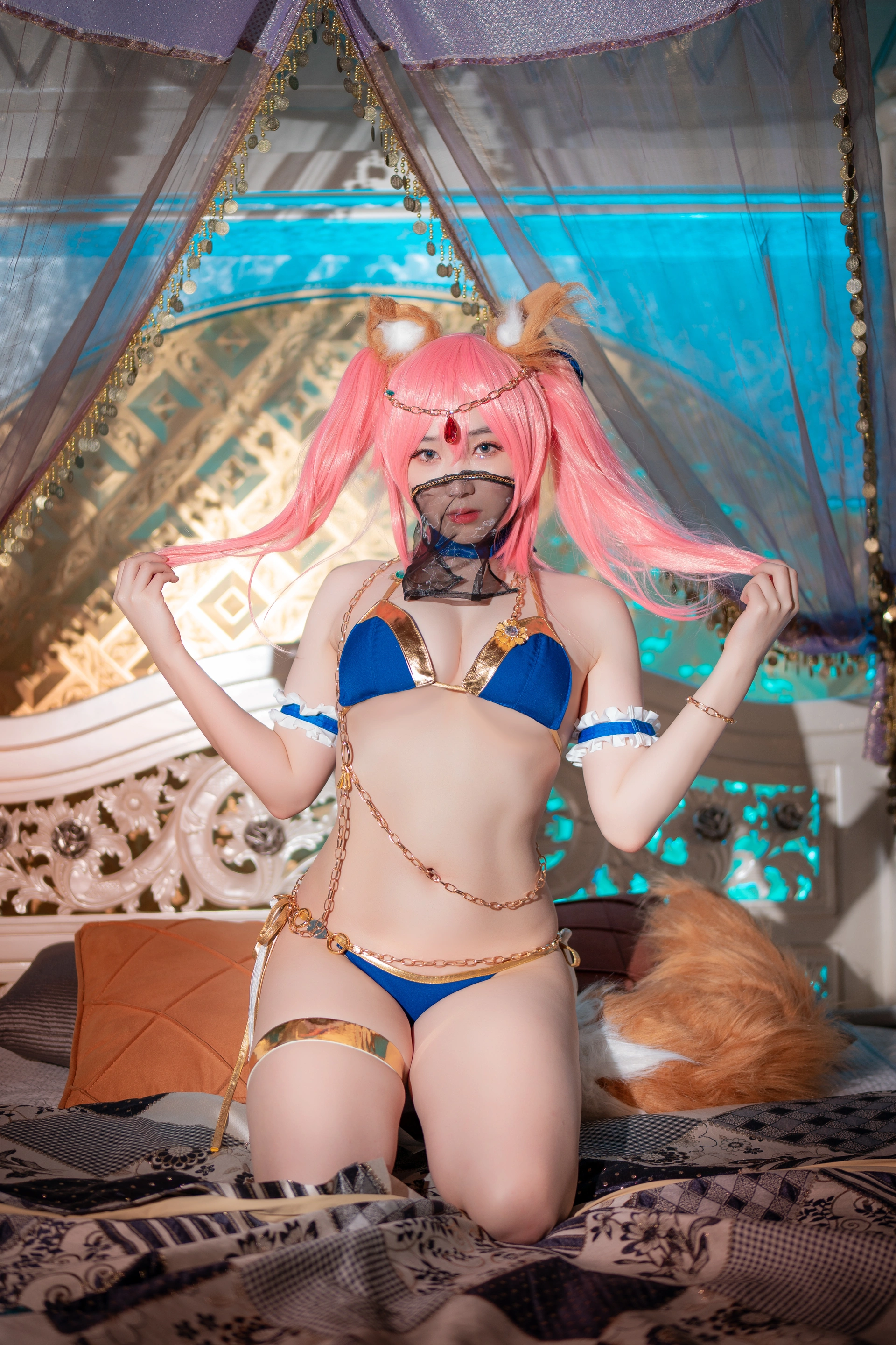 Bambi밤비 - NO.76 [CreamSoda] Cosplay Tamamo + Kama (FGO) 1
